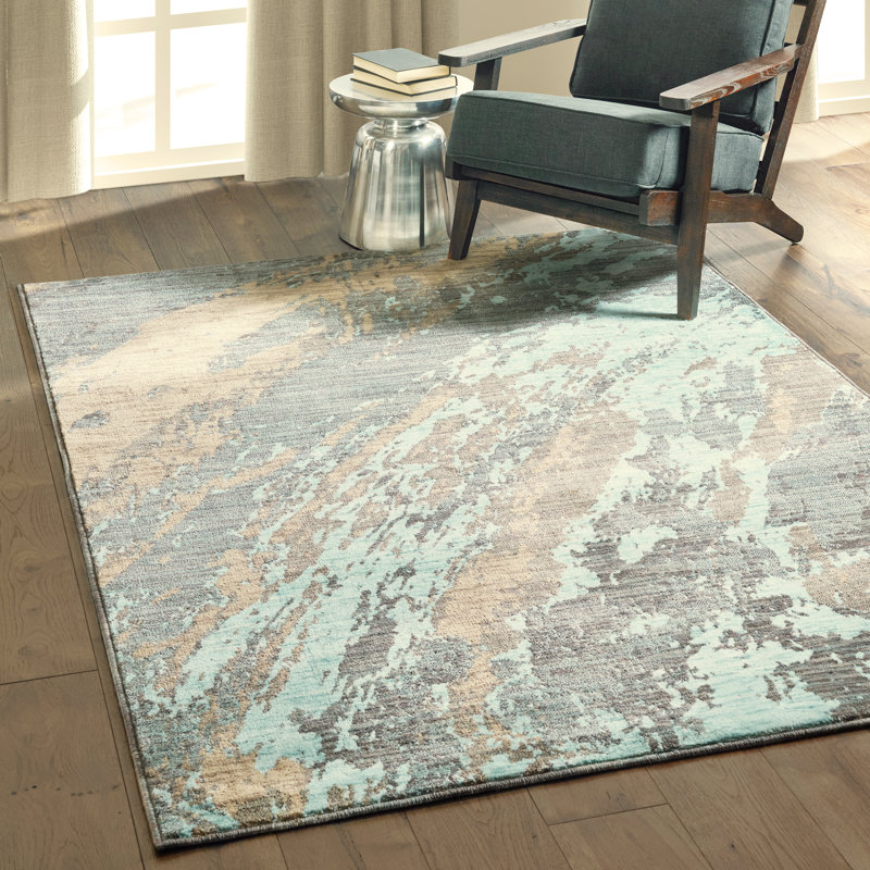 Trent Austin Design Modrest Marble Teal/Grey Area Rug & Reviews